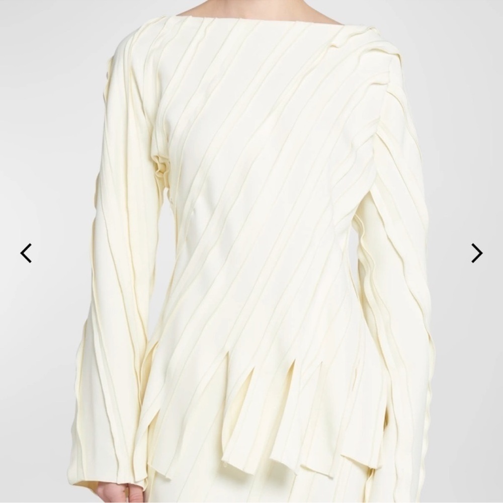 Bottega Veneta Fluid Stretch Striped Cutaway Top Size 40 - Picture 6 of 7